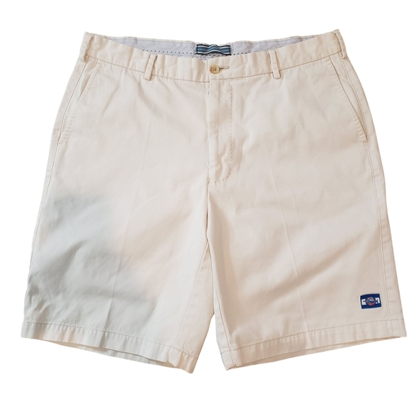 PETER MILLAR Winston Washed Twill Collegiate 100% Pima Cotton Men Short Size 36 - Picture 1 of 9